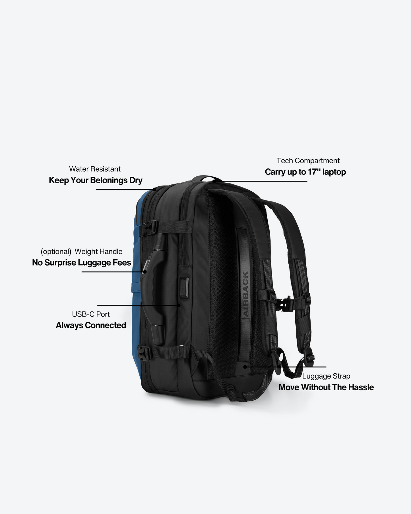 Airback azul marino