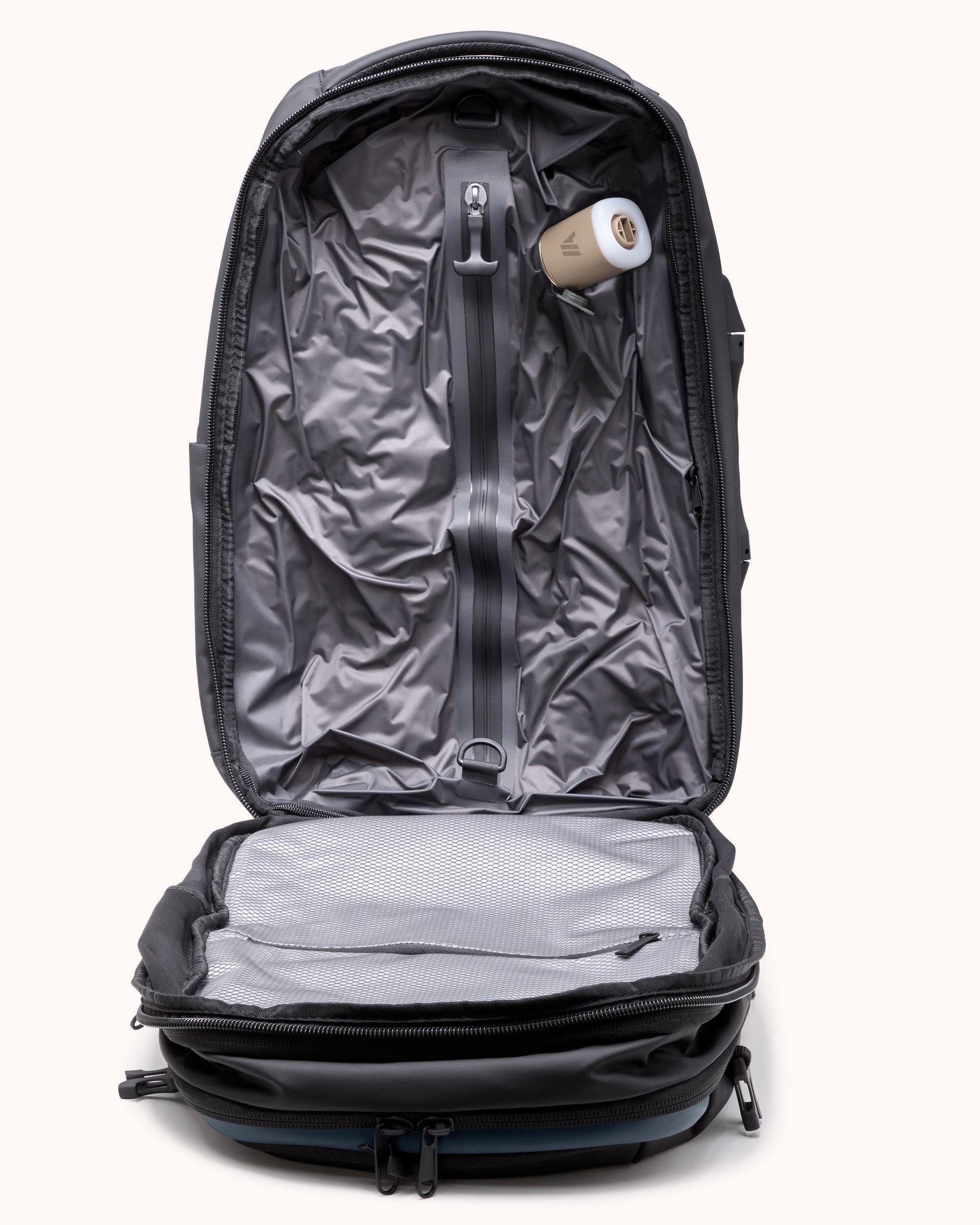 Carry-On Vacuum Backpack with Trolley (2-in-1) - Navy Blue